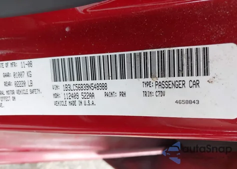 2009 Dodge Avenger R/T from USA, damaged, VIN 1B3LC56B39N548988